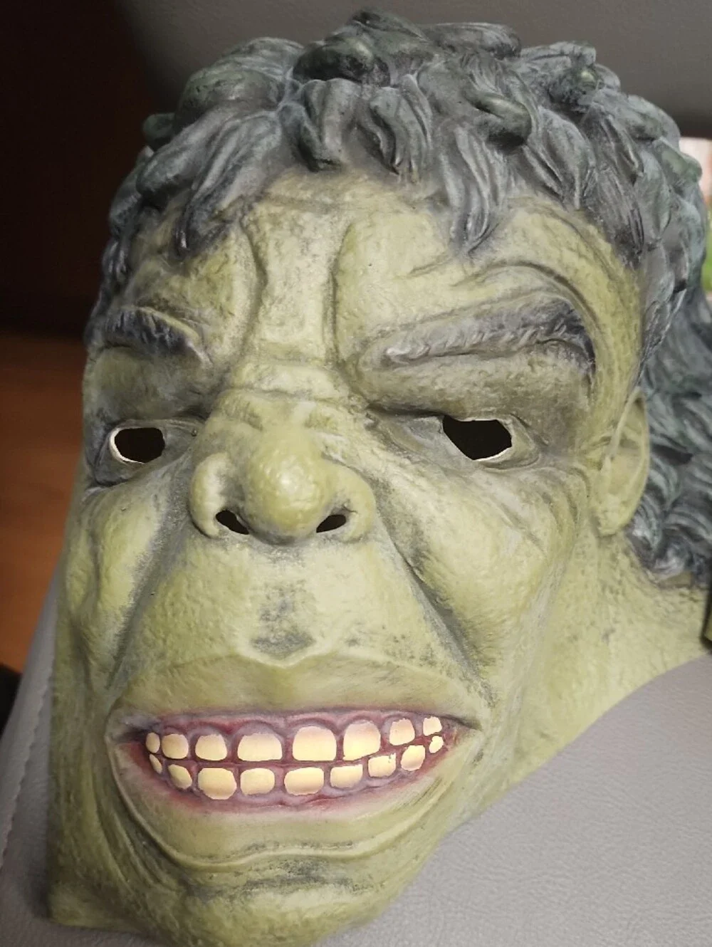 Green Hulk-Style Latex Mask - Pair